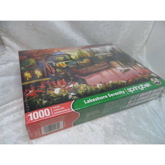 Springbok Puzzles 1000 Piece Jigsaw Puzzle Lakeshore Serenity - Made in USA NEW - Picture 2 of 8